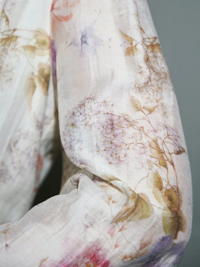 Silfi Vintage Flower Dress Offwhite