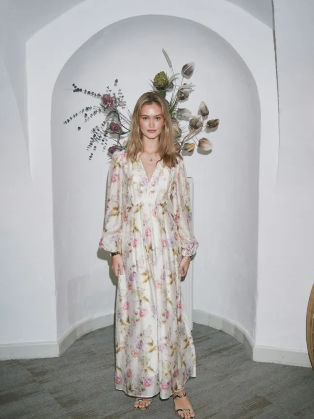Silfi Vintage Flower Dress Offwhite