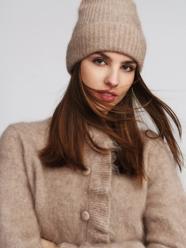 Silje Chunky Hat Hazel Beige