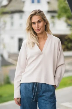 Sim Vincent Polo Blouse Haze