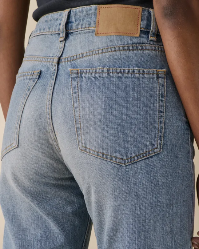 Sisli Cropped Light Blue Righe