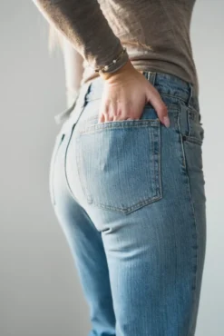 Sisli Cropped Light Blue Righe