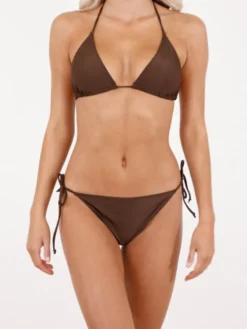 Skin Shell Bikini Top Brown