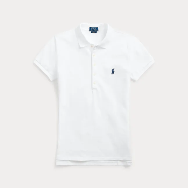 Slim Fit Stretch Polo Shirt White
