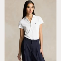 Slim Fit Stretch Polo Shirt White