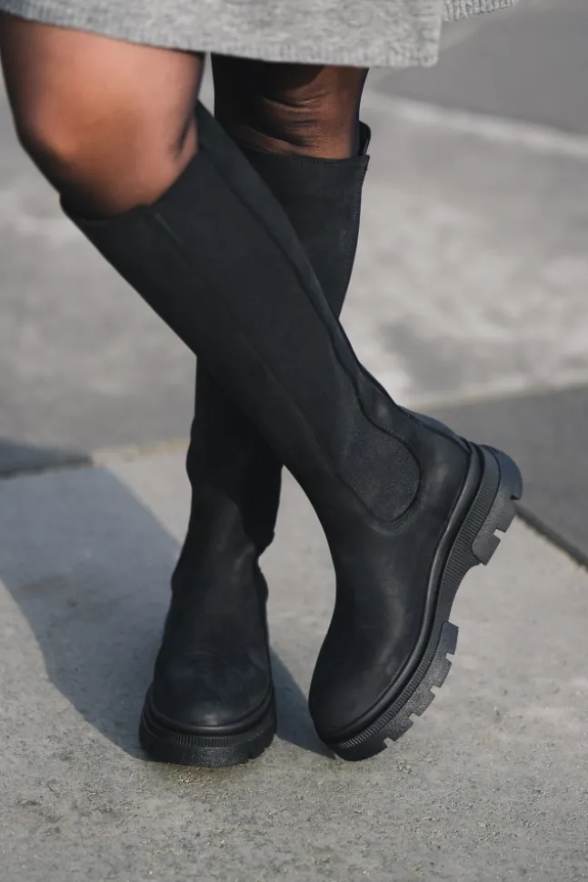 Slim High Boots New Black