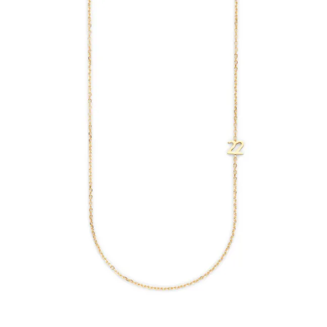 Small Number Necklace Gold - 50L - 22