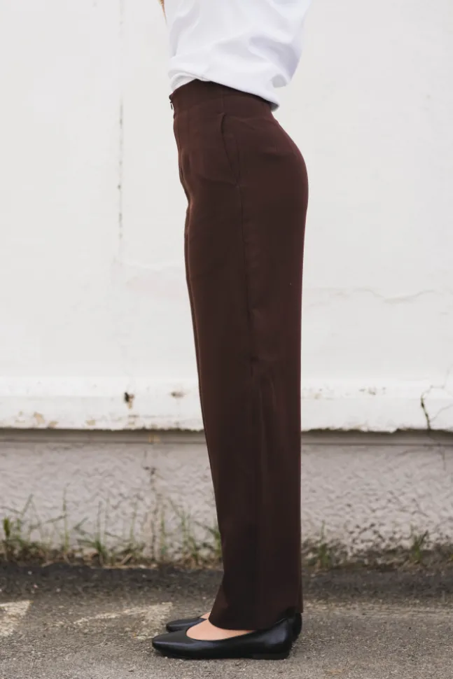 Smooth Barrel Pants Cocoa Brown