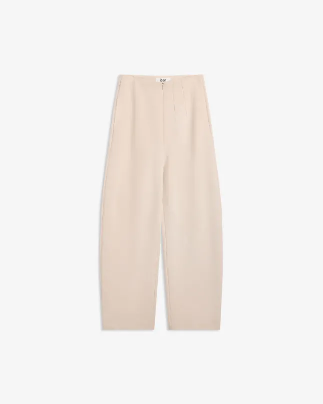 Smooth Barrel Pants Ivory White
