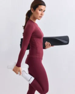 Soft Basic Long Sleeve Merlot