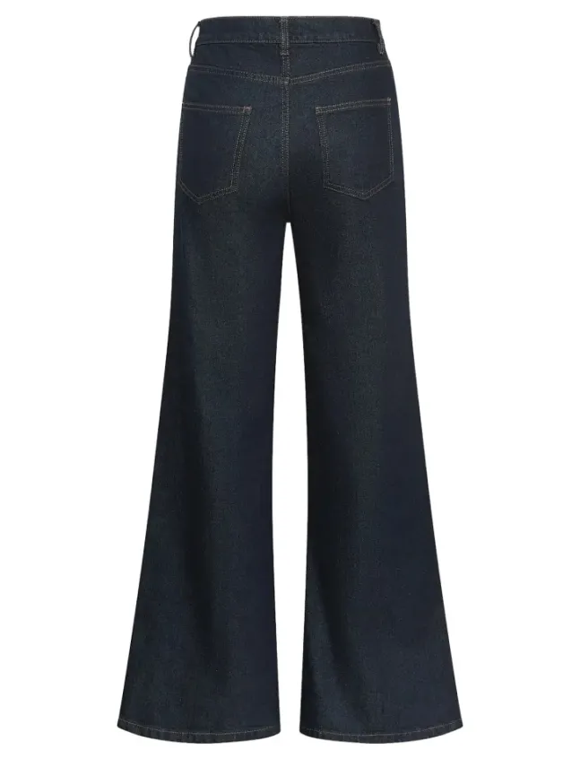 Solia Ada Wide Jeans Dark Blue Wash