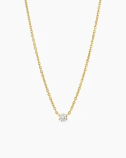 Solitaire Necklace Gold