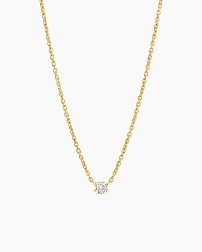 Solitaire Necklace Gold