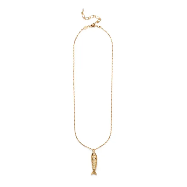Something Fishy Necklace Gold