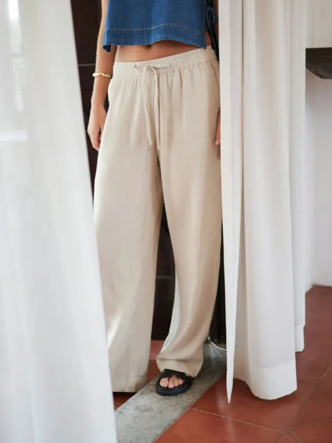 Sonar Drapy Linen Pants Natural