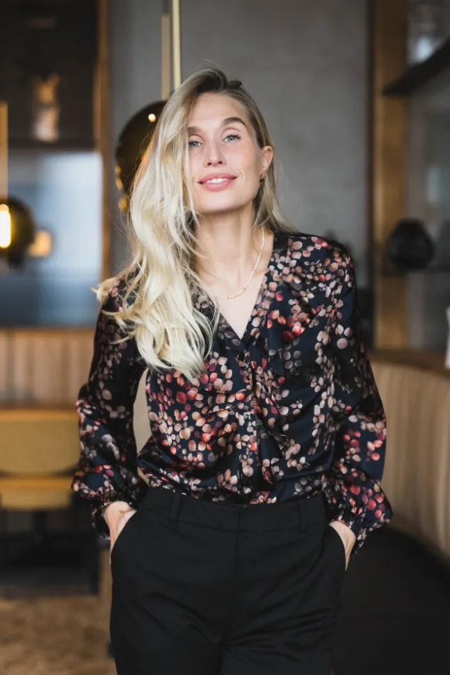 Sophia Blouse Melange Noir