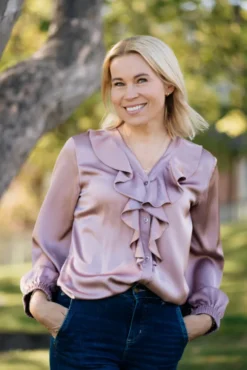 Sophia Blouse Semi Rich Vintage Rose