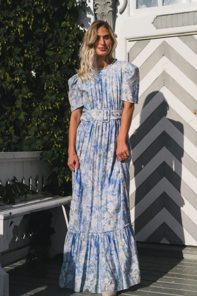 Sophie Puff Maxi Dress Wisteria Kiss