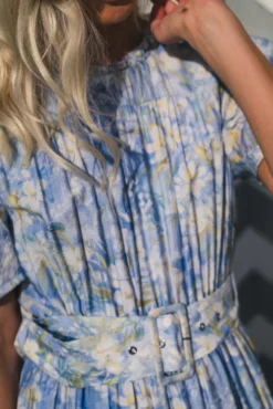 Sophie Puff Maxi Dress Wisteria Kiss
