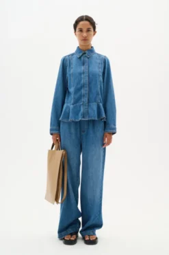 Sophina Pullon Pants Washed Denim