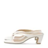 Spice Toe Post Faux Leather Offwhite