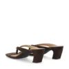 Spice Toe Post Faux Suede Brown