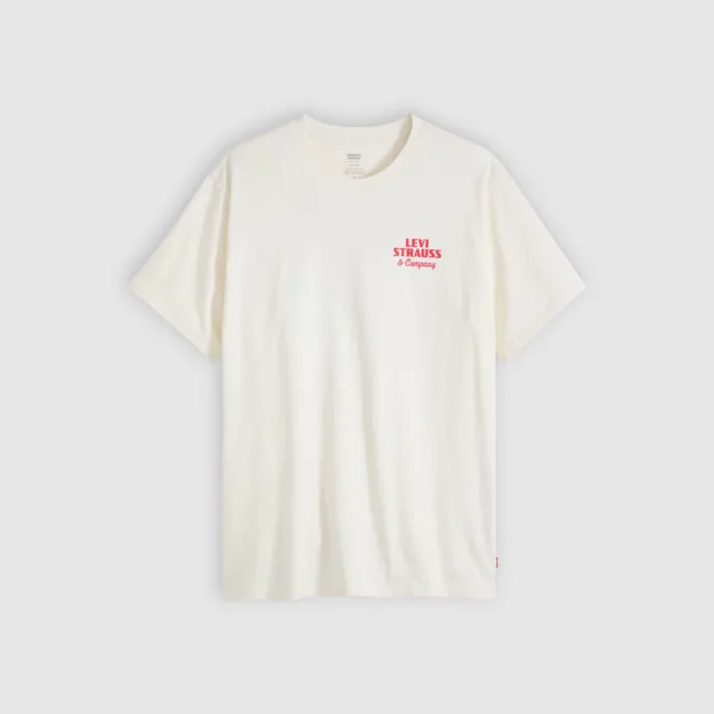 SS Relaxed Fit Tee Archival Overalls Egret
