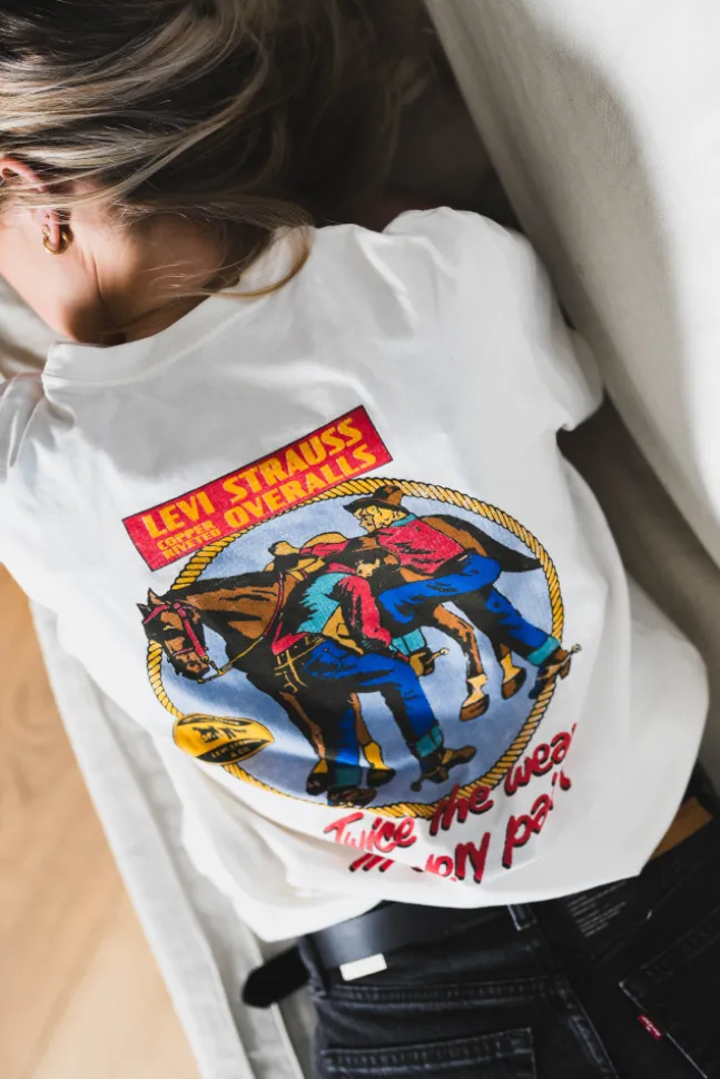 SS Relaxed Fit Tee Archival Overalls Egret
