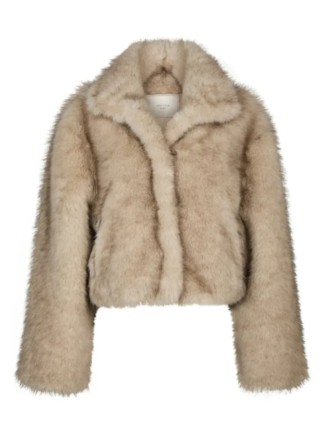 Steff Faux Fur Jacket Beige