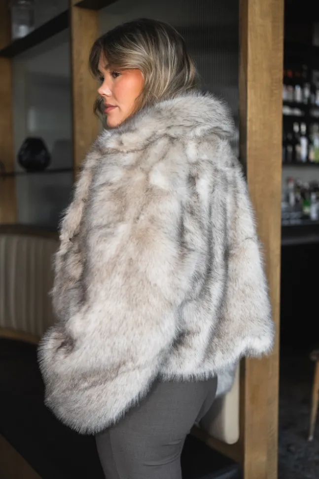Steff Faux Fur Jacket Beige