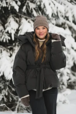 Steilia Brushed Down Jacket Dark Green