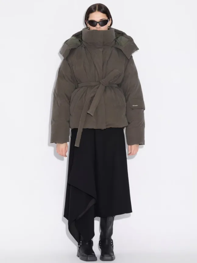 Steilia Brushed Down Jacket Dark Green