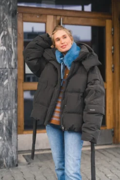Steilia Brushed Down Jacket Grey