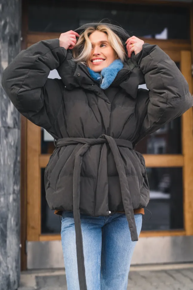 Steilia Brushed Down Jacket Grey
