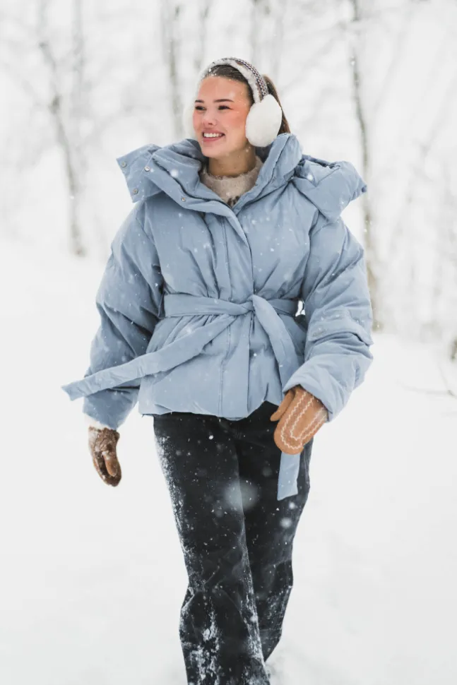 Steilia Brushed Down Jacket Light Blue