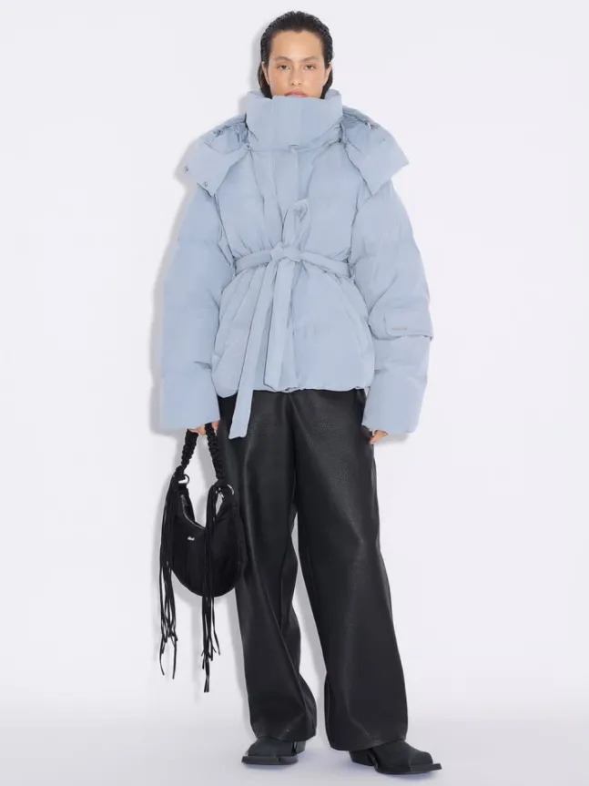 Steilia Brushed Down Jacket Light Blue