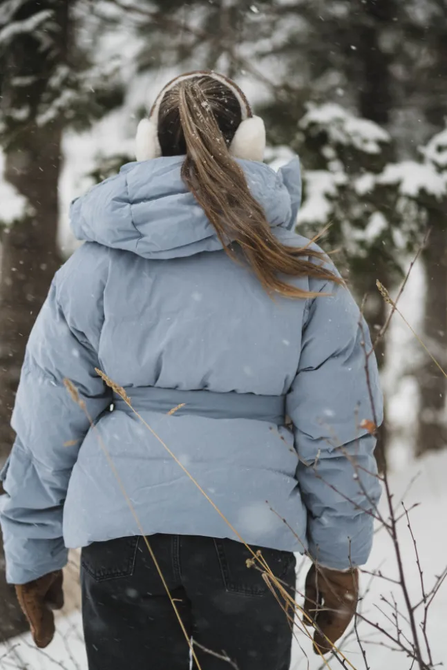 Steilia Brushed Down Jacket Light Blue
