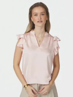 Stella Heavy Sateen Blouse Light Pink