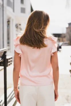 Stella Heavy Sateen Blouse Light Pink