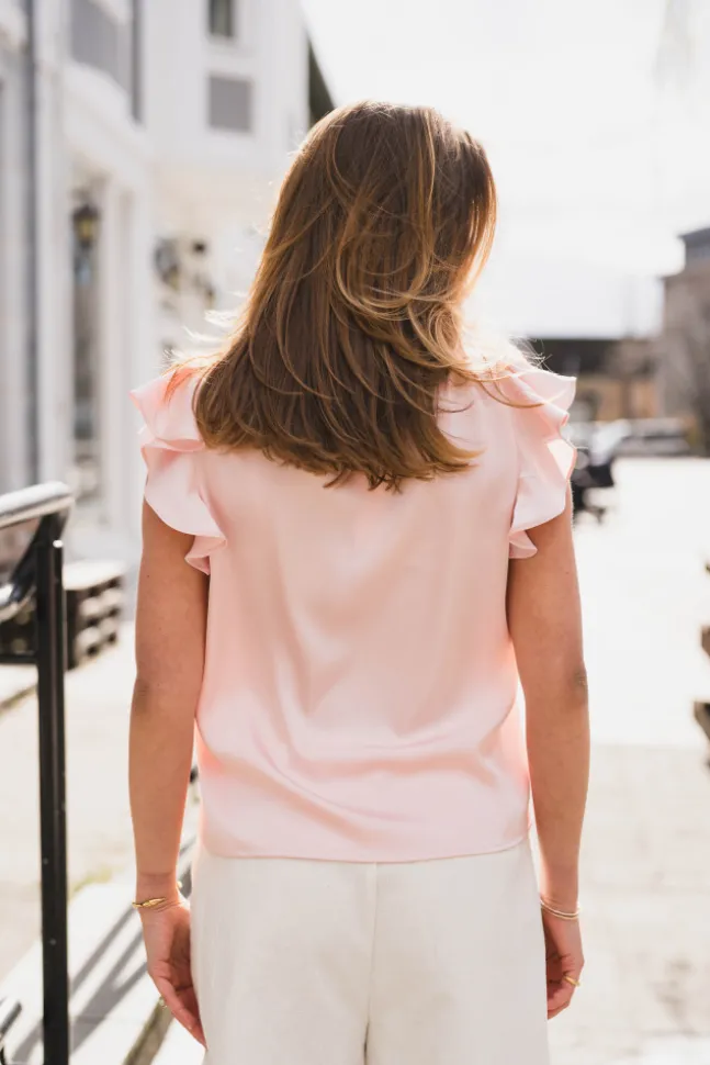Stella Heavy Sateen Blouse Light Pink
