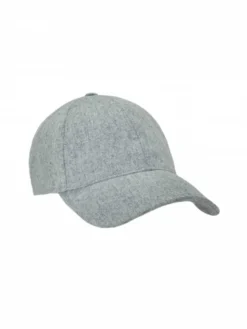 Sterling Grey Wool Soft Front Baseball Cap Grey