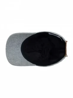Sterling Grey Wool Soft Front Baseball Cap Grey