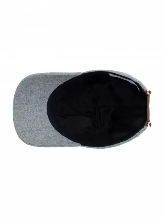 Sterling Grey Wool Soft Front Baseball Cap Grey