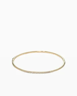 Stone Cuff Bracelet Gold