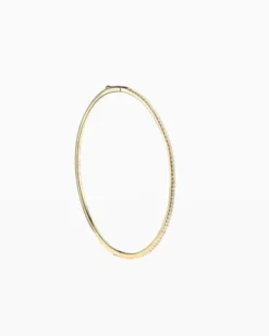 Stone Cuff Bracelet Gold