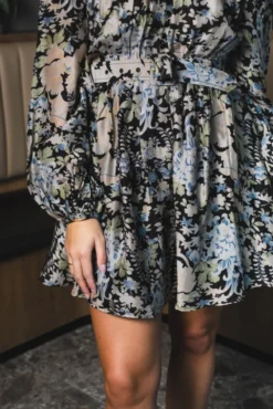 Striped Organza Mini Dress Callidora