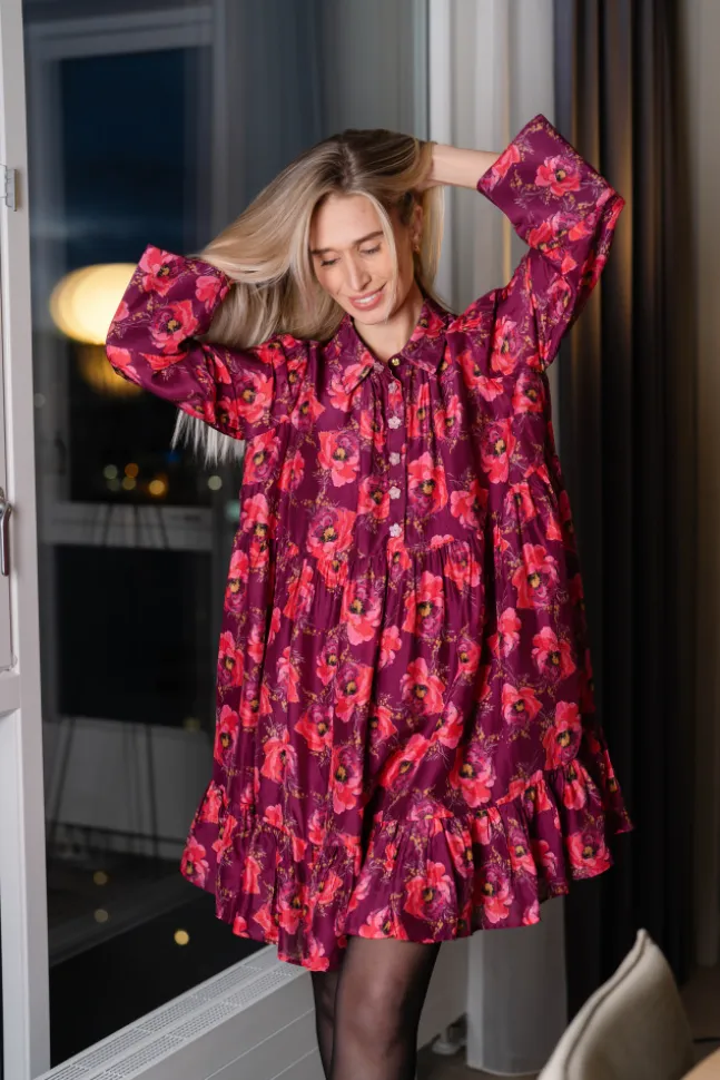 Striped Organza Shirt Dress Romace