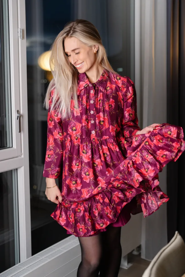 Striped Organza Shirt Dress Romace