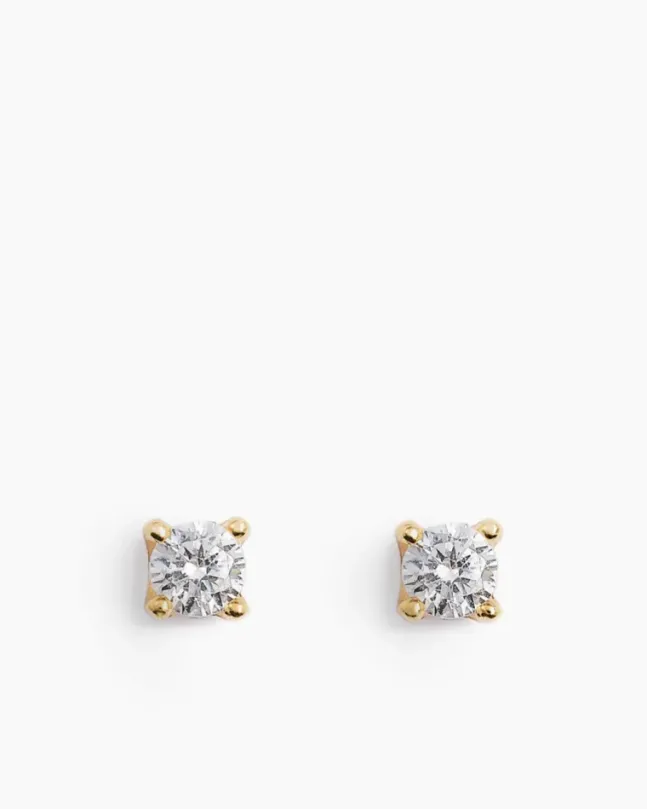 Stud Earrings Gold 6 mm