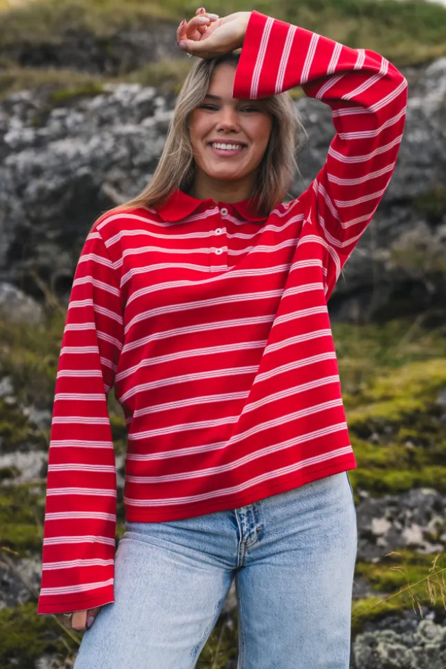 Sunny Polo Red Stripe